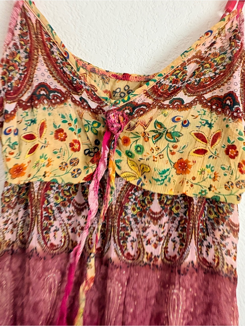 Vintage Y2K Boho Festival Paisley Tank Top - Picture 7 of 12